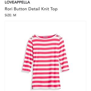 LOVEAPPELLA Rori Button Detail Knit Top